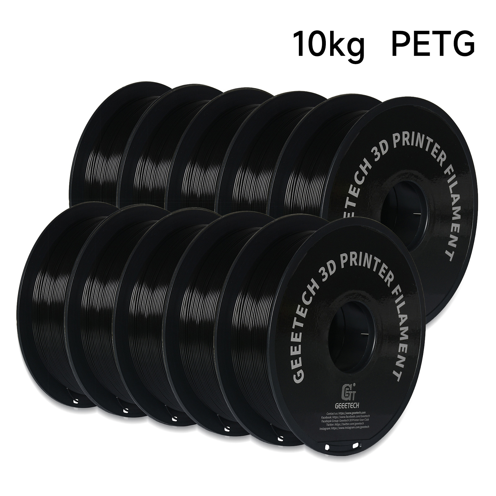 Tpu Filament - GEEETECH 10Kg In One Box Matte/PETG/Silk
