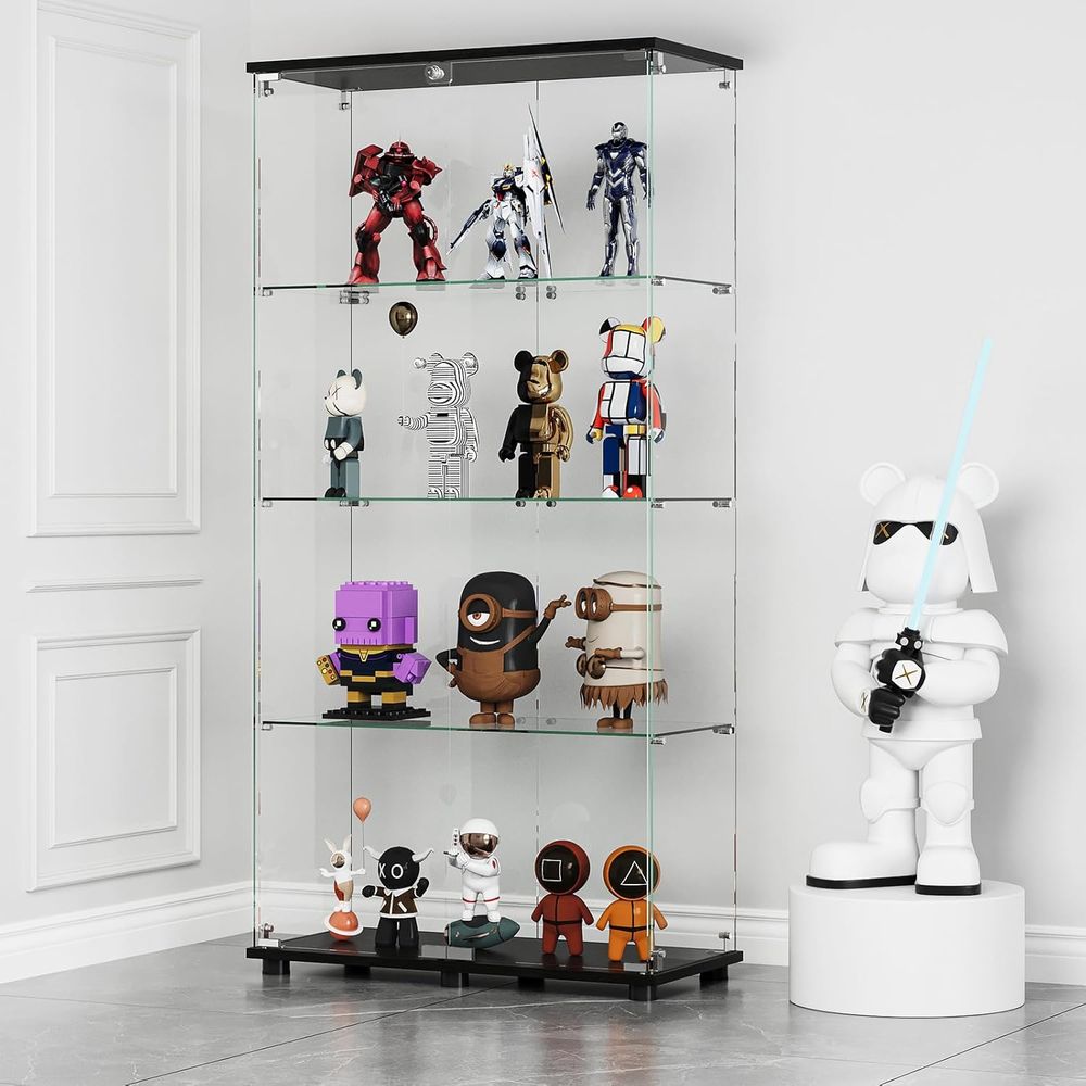 Glass Display Cabinet with 4-S - огляд і ціна Glass Bed