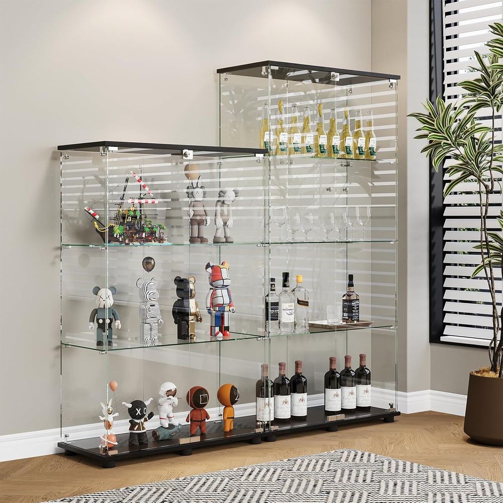 Glass Display Cabinet with 4-S - огляд і ціна Glass Bed