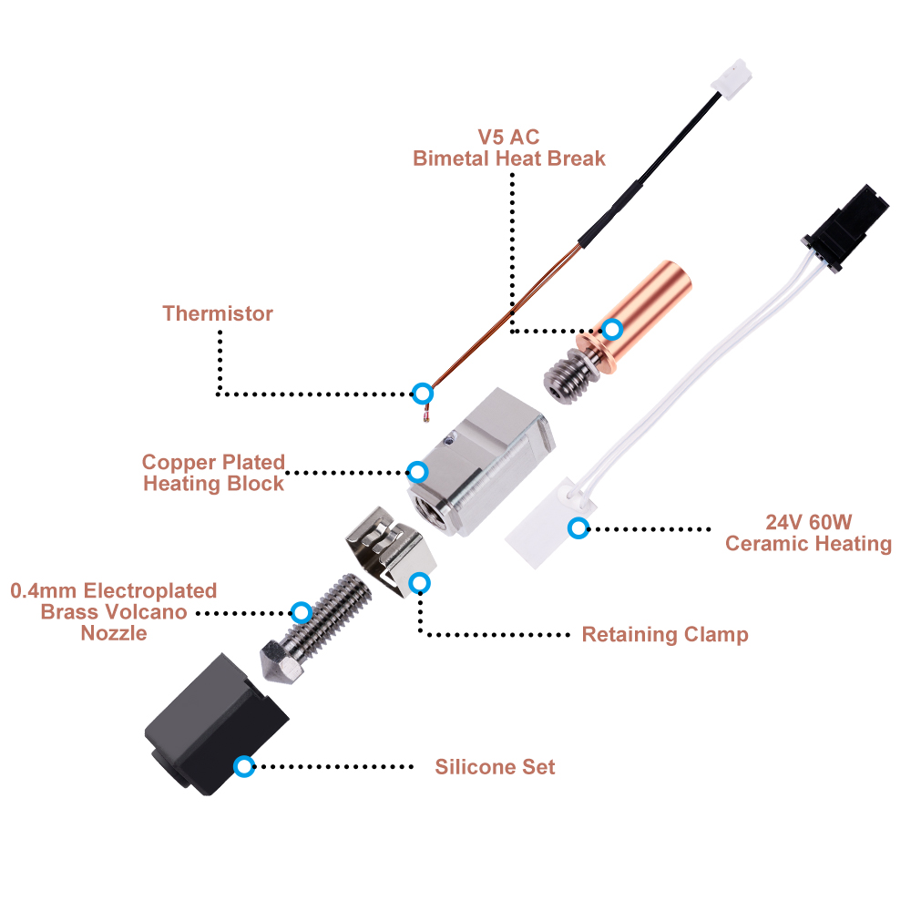 Hotend Kit for Anycubic Kobra  - огляд і ціна Hotend Assembly