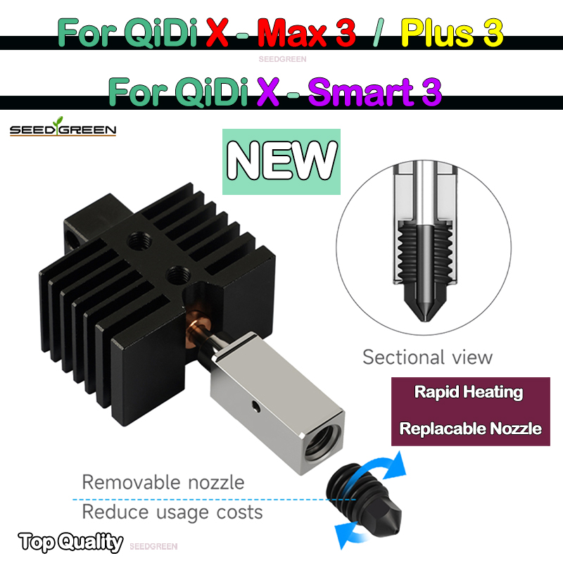 Hotend For Qidi X plus 3 / X m - огляд і ціна Hotend 0.4Mm