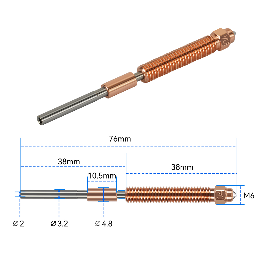Unicorn Hardened Steel Nozzle  - огляд і ціна Hotend 0.4Mm