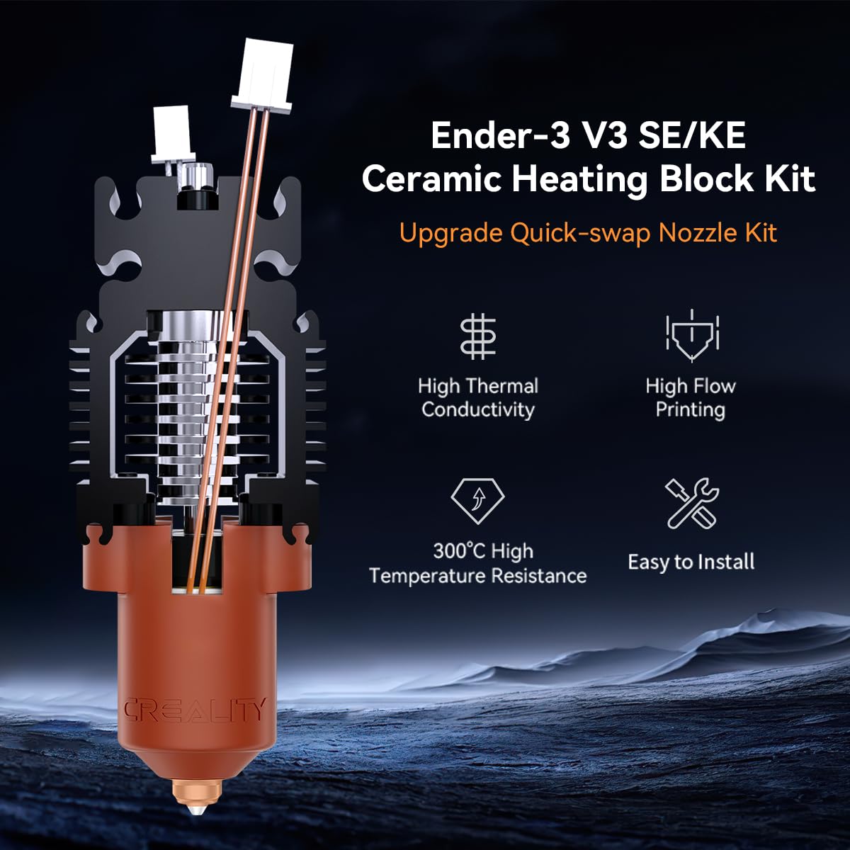 Creality Ender-3 V3 SE/KE Hote - огляд і ціна High Flow Ceramic Hotend