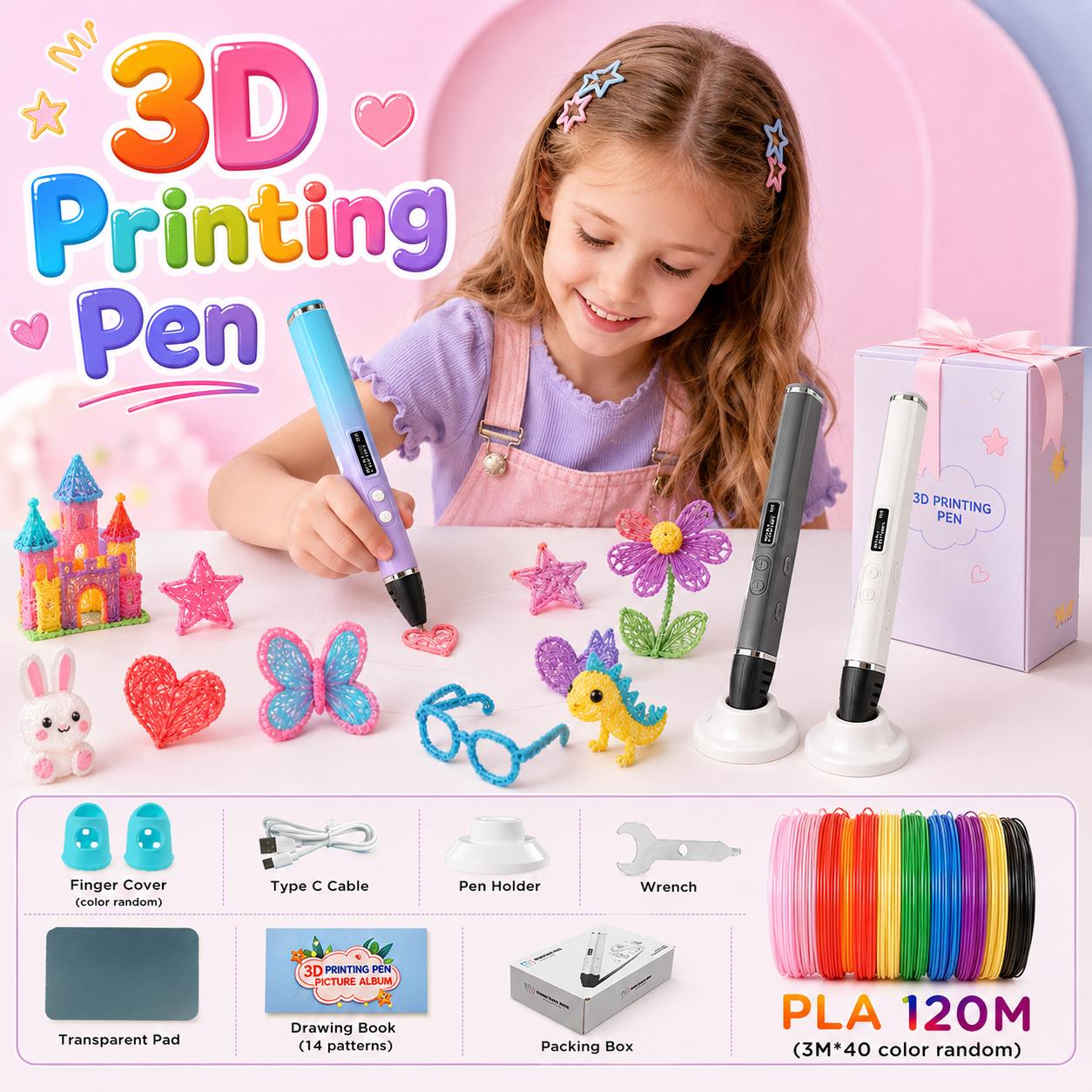 3D Printing Pen Kids with Type - огляд і ціна Pla Filament