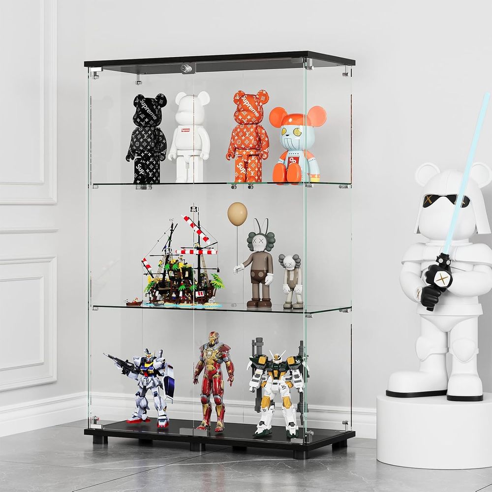 Glass Display Cabinet with 3-S - огляд і ціна Glass Bed