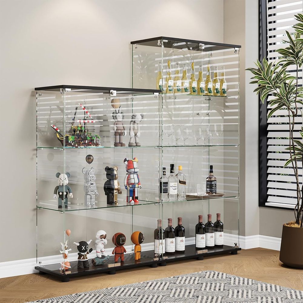 Glass Display Cabinet with 3-S - огляд і ціна Glass Bed