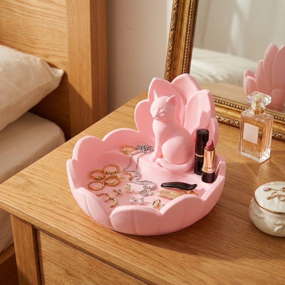 Cute Lotus Cat Jewelry Storage - огляд і ціна 3D Printer Stand